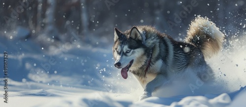 Snow-running Utonagan canine.