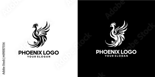 Fototapeta Naklejka Na Ścianę i Meble -  logo vector phoenix