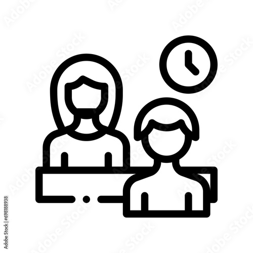 interviewer line icon