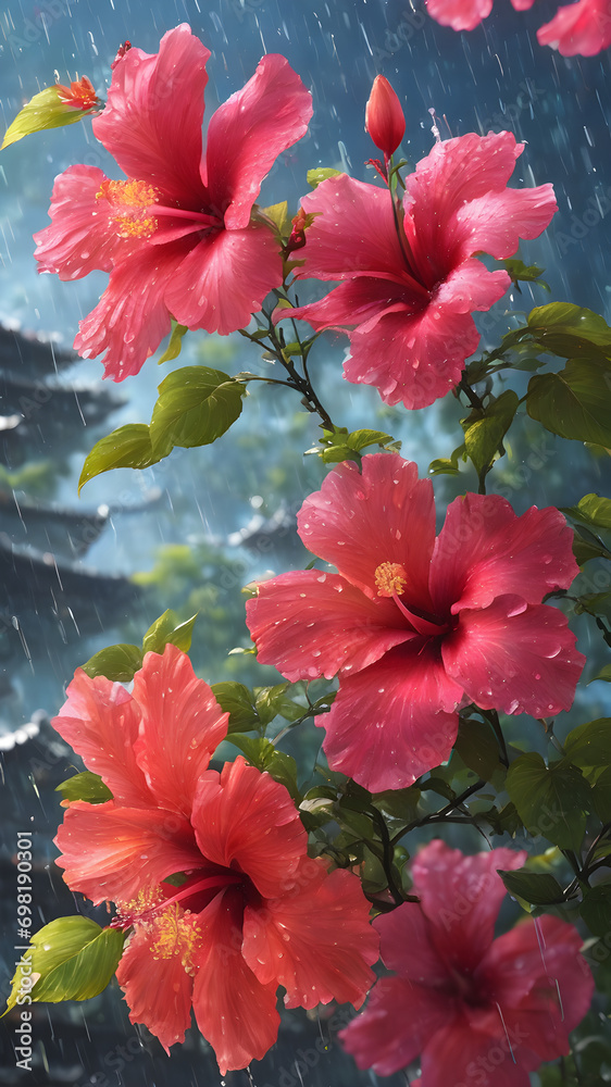 red and yellow Hibiscus red and yellow Hibiscus