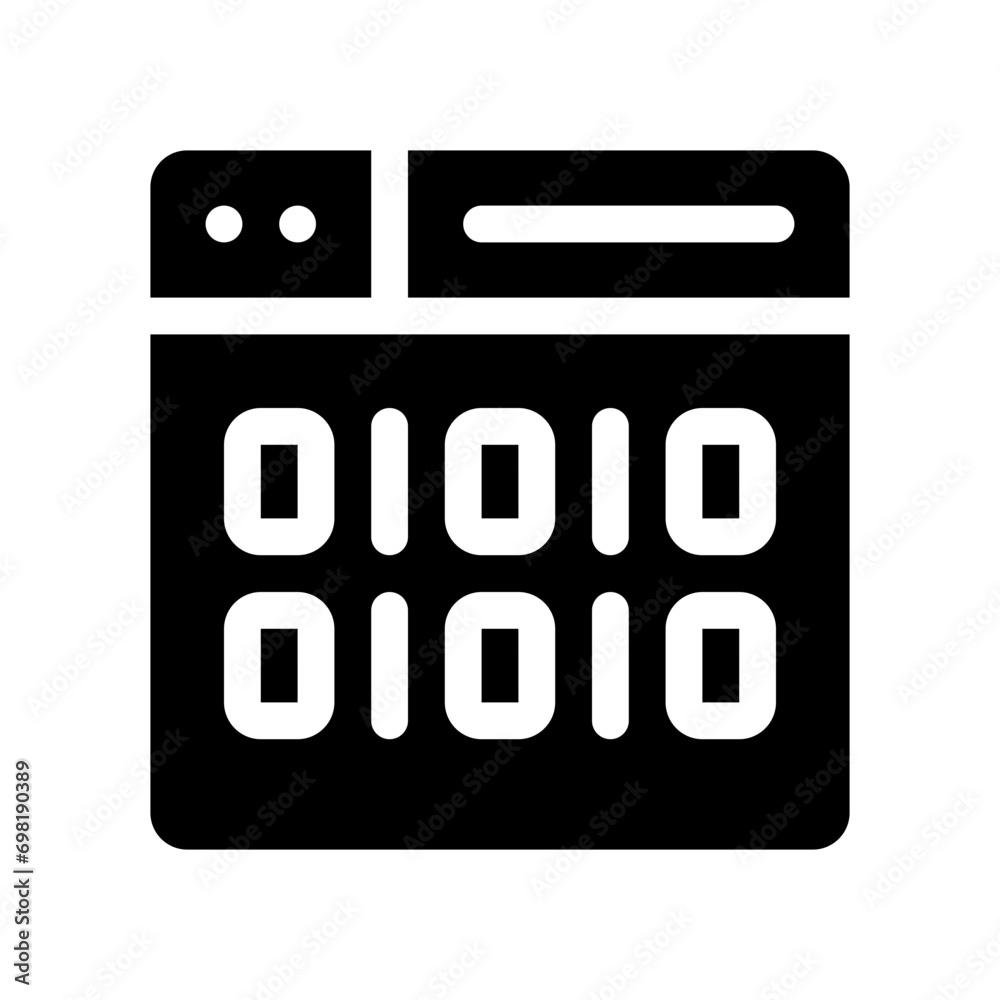 binary code glyph icon