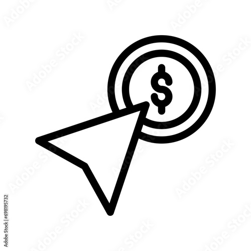 pay per click line icon