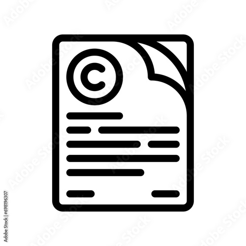 copyright line icon
