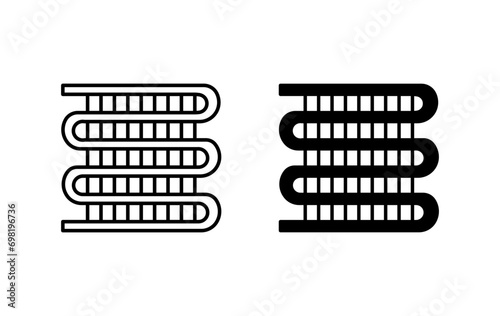 Condenser coil icon set. vector illustration