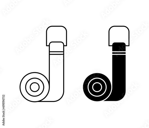 Yoga strap icon set. vector illustration photo