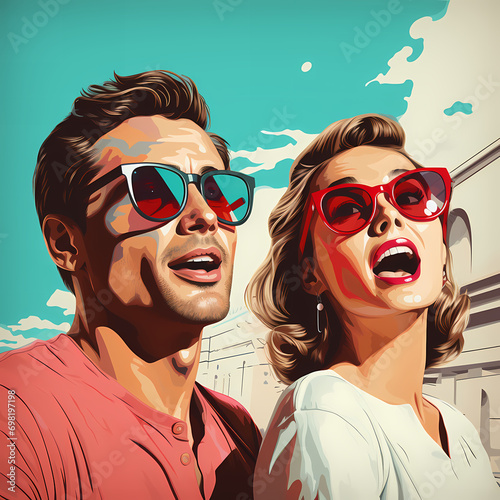 Couple love dialogue. Man a...