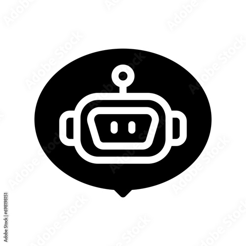 chatbot glyph icon