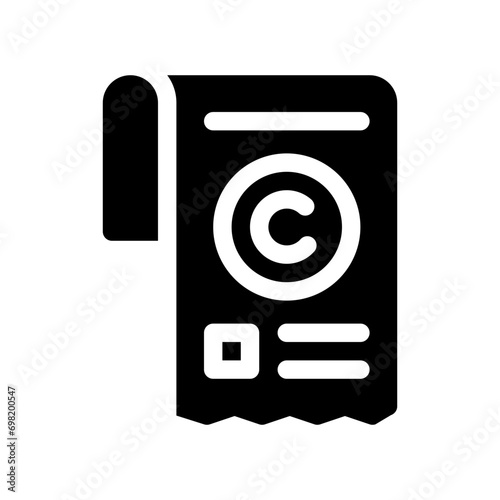 intellectual property glyph icon