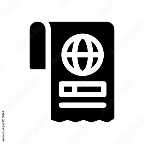 immigration law glyph icon