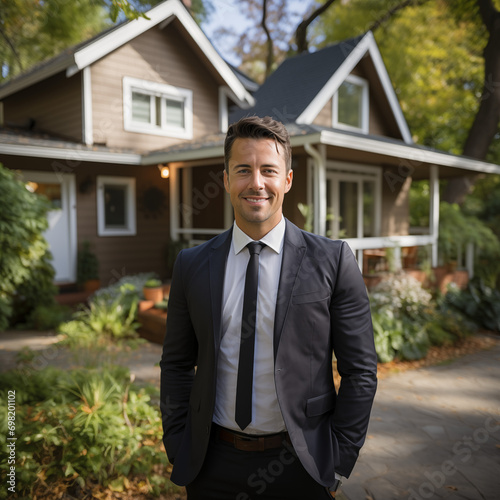 portrait of a smiling real estate agent