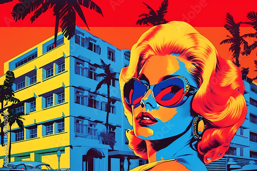 Dusk city life lo fi aesthetic wallpapers set. Urban storefront, bus stop, waterfront 2D cartoon cityscape illustrations collection background.