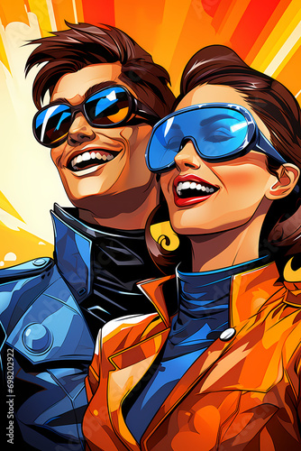 Pop Art couple conversation...