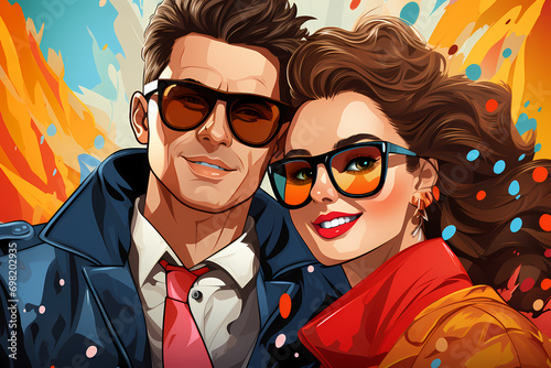 Pop Art couple conversation...