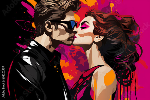 Pop Art couple conversation...