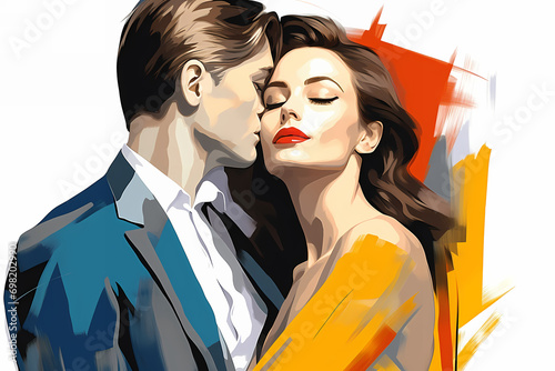 Pop Art couple conversation...