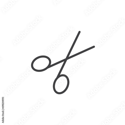 scissors icon. sign for mobile concept and web design. outline vector icon. symbol, logo illustration. vector graphics.