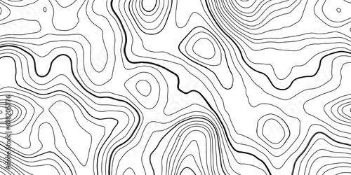 Topography map background. Vector banner. Topography map background. Vector geographic contour map.  Background of the topographic map. Topographic map lines, contour background.  photo