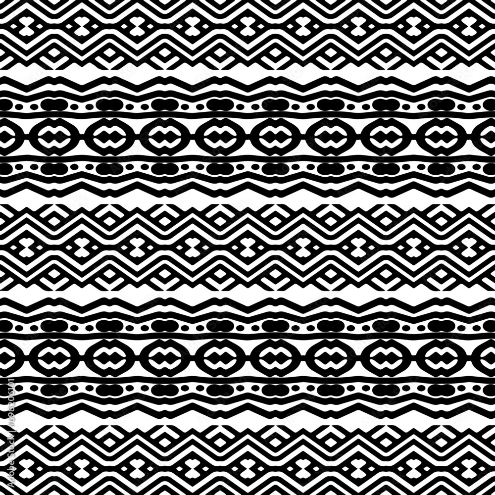 Abstract Shapes.Vector Seamless Black and White Pattern.Design element for prints, decoration, cover, textile, digital wallpaper, web background, wrapping paper, clothing, fabric, packaging, cards.