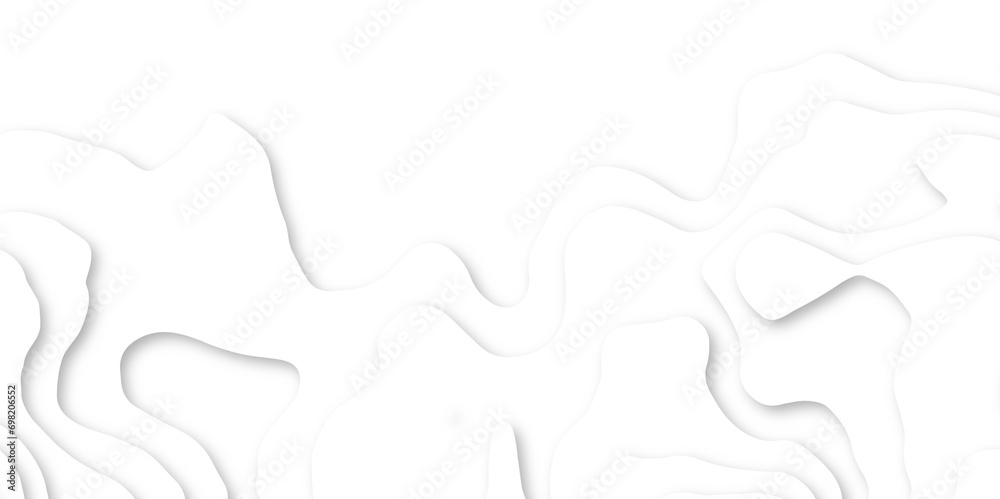Abstract wavy line 3d paper cut white background. Vector abstract white paper cut banner. White waves decorative papercut design. Abstract realistic papercut decoration textured with wavy layers Abstract wavy line 3d paper cut white background. Vector abstract white paper cut banner. White waves decorative papercut design. Abstract realistic papercut decoration textured with wavy layers