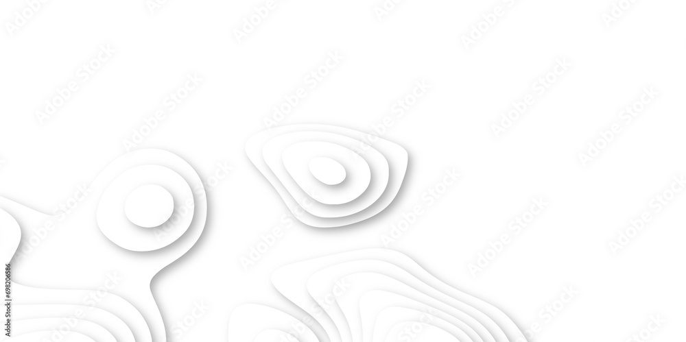 Fototapeta premium Abstract wavy line 3d paper cut white background. Vector abstract white paper cut banner. White waves decorative papercut design. Abstract realistic papercut decoration textured with wavy layers