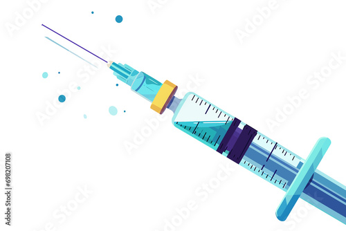 medical syringe isolated vector style