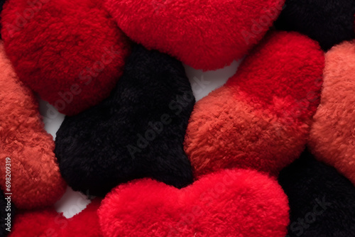 Volumetric fur red heart ba...