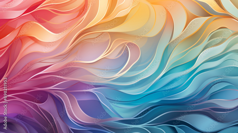 Abstract Vector Design Featuring Arabesque Patterns in Gradient Tones, Vector Abstract Vector Design Featuring Arabesque Patterns in Gradient Tones, Vector