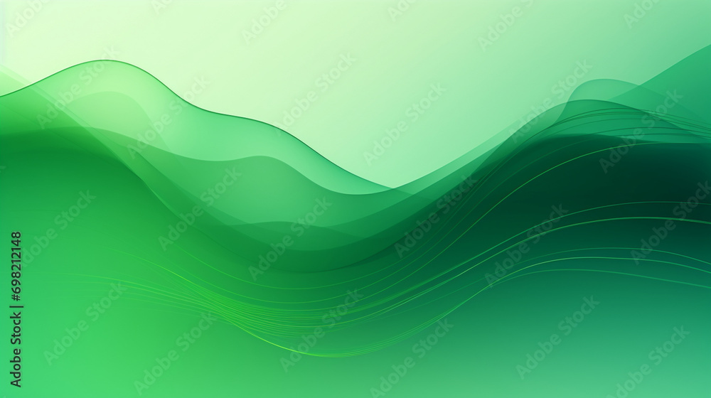 Vector Illustration of Green Waves or Lines Creating a Dynamic Background, Green Background Vector Illustration of Green Waves or Lines Creating a Dynamic Background, Green Background