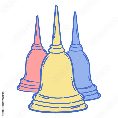 svg thailand land of smile doodle element set
