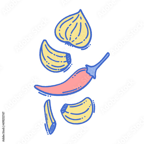 svg thailand land of smile doodle element set