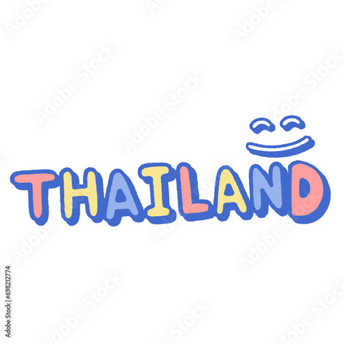 svg thailand land of smile doodle element set