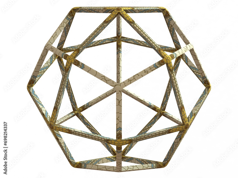 Wireframe Shape Deltoidal Icositetrahedron 3D print model