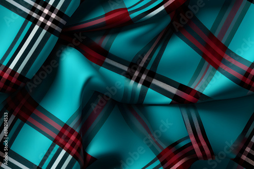 Blue red plaid pattern seamless graphic. Tartan Scottish check plaid for flannel shirt, blanket, scarf, throw, duvet cover, upholstery, or other modern retro casual fabric design. photo