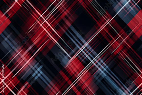 Blue red plaid pattern seamless graphic. Tartan Scottish check plaid for flan...