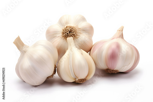garlic isolated on white. 