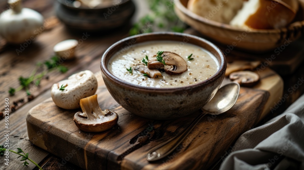 Cream of Mushroom Soup, a delicious dish Cream of Mushroom Soup, a delicious dish