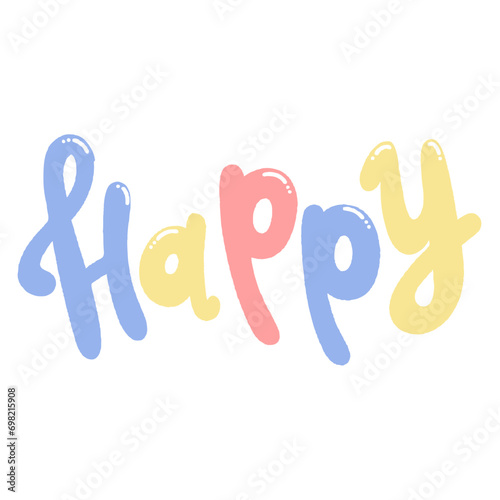 svg words christmas & happy new year doodle element