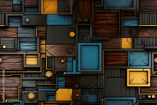 Wooden bauhaus modern seaml...