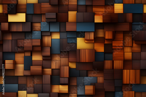 Wooden bauhaus modern cube ...