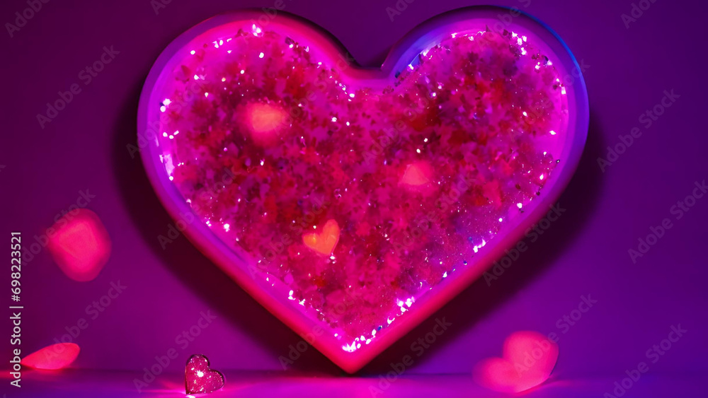 heart on a pink saint valentine background