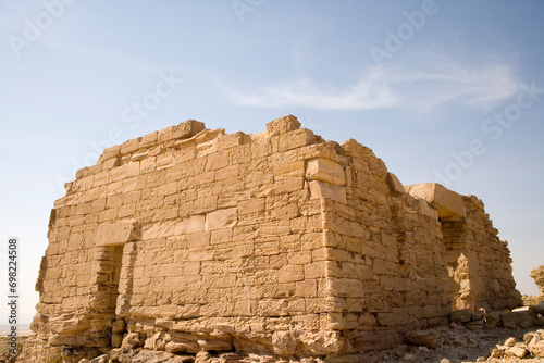 Egypt oasis Kharga temple of El Ghueita on a sunny autumn day