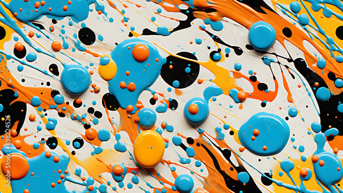 Colorful abstract oil paint...