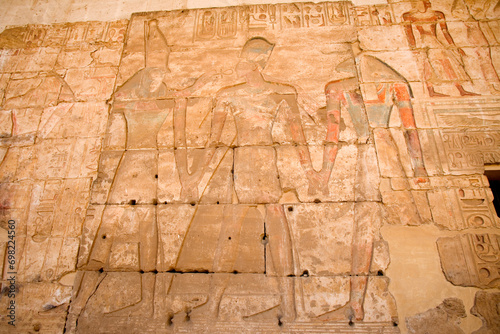 Egypt Abydos Temple of Seti I on a sunny autumn day photo