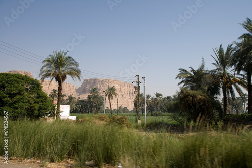 Egypt oasis Kharga temple of El Ghueita on a sunny autumn day