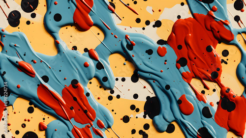 Colorful abstract oil paint...