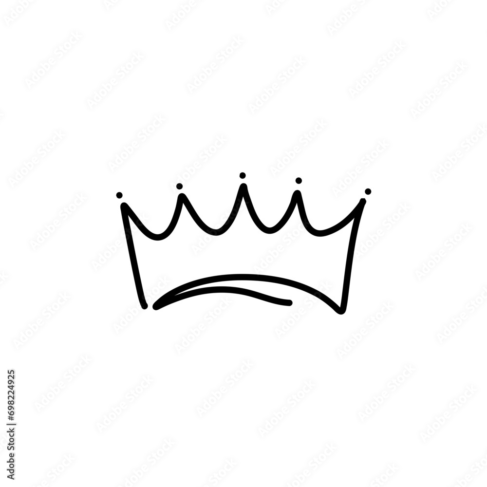 crowns in doodle style crowns in doodle style
