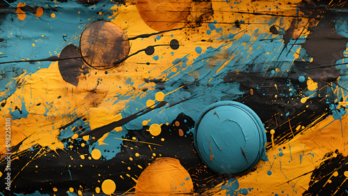 Colorful abstract oil paint...