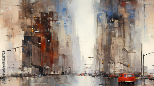Colorful abstract oil paint...