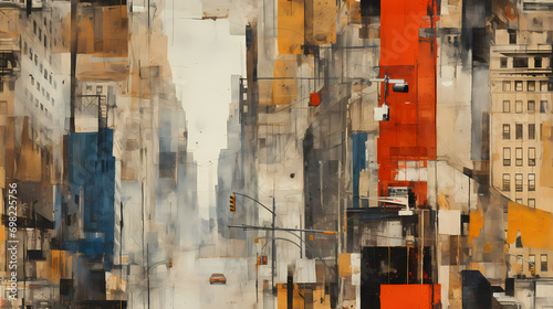 Colorful abstract oil paint...