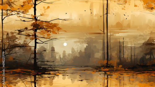 Colorful abstract oil paint...